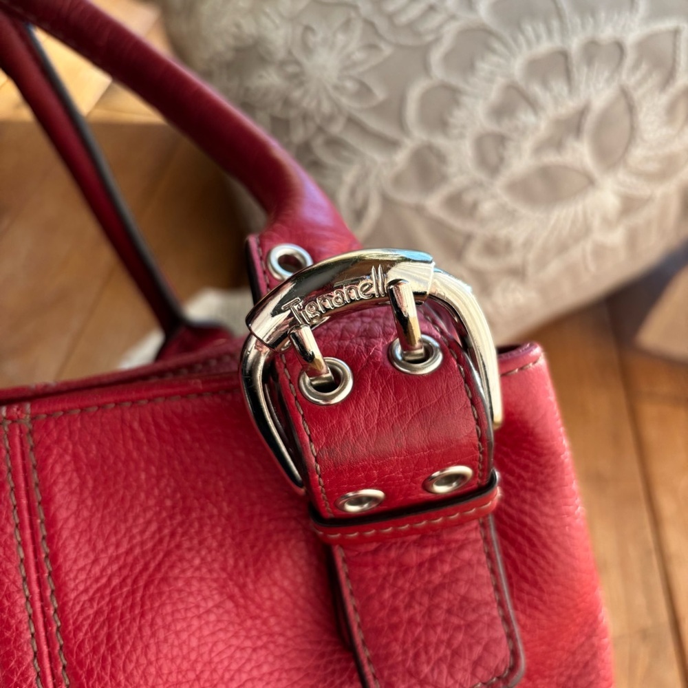 Tignanello Red Leather Handbag - Picture 2 of 8